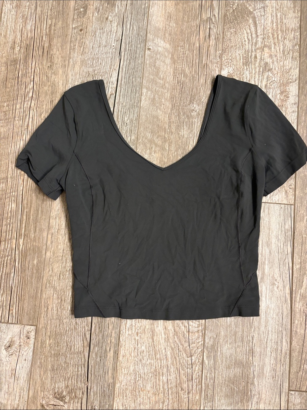 Lululemon align cap sleeve top sz 6 Charcoal gray
